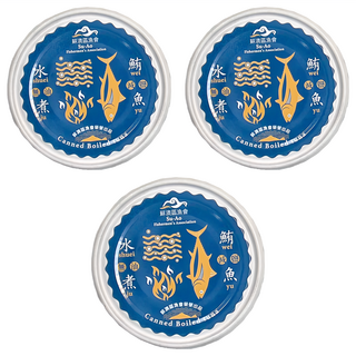 蘇澳區漁會 100%水煮鮪魚, 高蛋白低脂肪, 130g*3罐, 390g, 1組