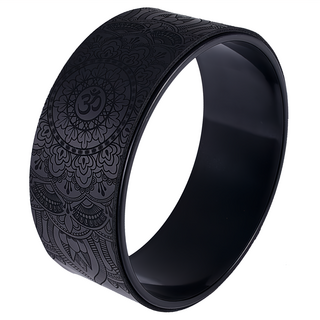 THE ONE UNITED PU天然橡膠瑜珈輪/達摩輪 曼陀花限定款, 31 x 31 x 13cm, 黑色, 瑜珈輔助伸展, 1個