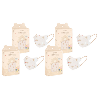明基健康生活 幸福物語 兒童款 究極3D醫療口罩, 奶茶熊, 10片, 3袋