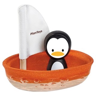 PLAN TOYS 木作水玩具, 企鵝帆船, 1個