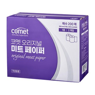 comet 廚房紙巾 40 x 36cm 200張, 2捲, 1盒