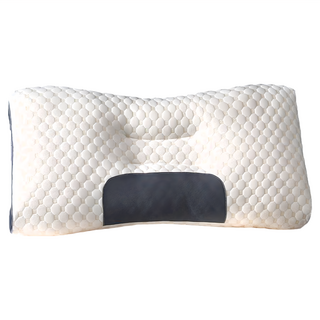 分區護頸SPA枕, Second Generation SPA Sleeping, SoyBean Pillow, 快速定型, 快速回彈支撐, 灰色, 1個, 45 x 75cm±5cm