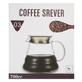 FANCY LIFE 雲朵咖啡下壺 耐受溫差大 玻璃咖啡壺, 咖啡下壺, 700ml, 1個