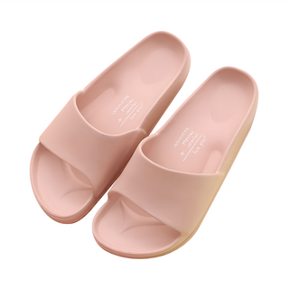 FUN PLUS 流線活力室外拖鞋, EVA耐磨材質 Q軟舒適, 加厚包邊減壓抗震, 增深防滑紋設計, 玫瑰藕粉, 250mm