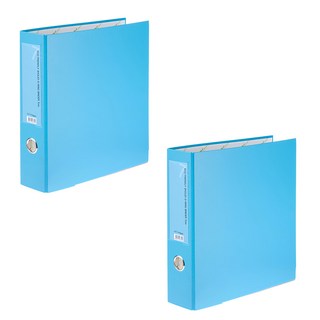 ECO Chungwoon 環保D型A4活頁夾 3孔 7公分厚, 天空藍, 2個