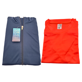 MI MI LEO 台灣製機能防曬組 防曬外套 + 路跑螢光T恤