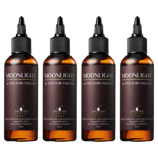 MOONLIGHT 莯光 進階版 草本頭皮淨化液 70ml 草本精華、溫和淨化、深層清潔, 4瓶