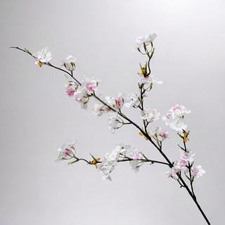 FLORAL M 上野初戀仿真花花材白櫻花, 1個, 白色