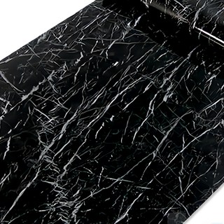 WA. WALL ART 拋光大理石紋自黏壁紙 防水防油 易於清潔, 金剛黑石