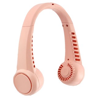 Bebehome居家生活 USB充電掛脖風扇 ZB086 櫻花粉 輕巧便攜