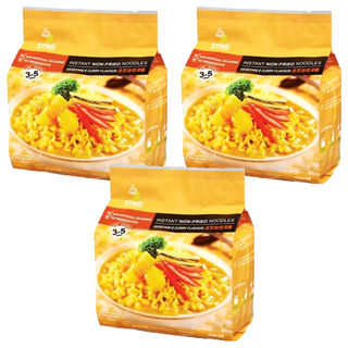 承昌食品 蔬菜咖哩湯麵 純素, 濃郁日式咖哩風味, 無五辛無酒, 無味素無防腐劑, 非油炸麵條, 3袋