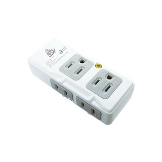 Octopus 章魚牌 1開4插分接插座 過載自動斷電保護 三插與兩插插頭均適用 PC防火材質 附電源開關 節能省電, 1個, 35mm