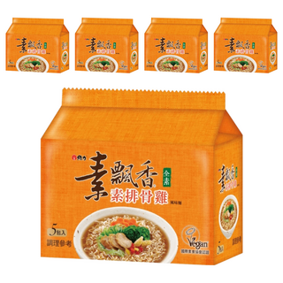 維力 素飄香 素排骨雞風味麵 90g, 25包