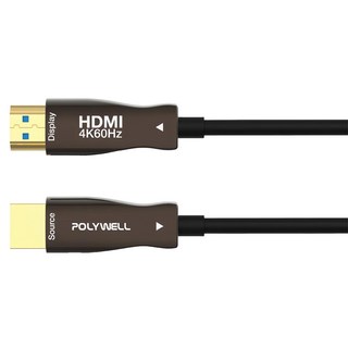 POLYWELL 寶利威爾 HDMI AOC光纖線 2.0版, 10m, 1條
