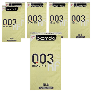 okamoto 岡本 3D曲線003衛生套, 6入, 6盒