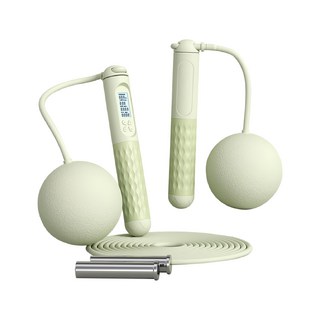 三次方 兩用負重跳繩 fe021 小球 綠色 運動器材, 1條