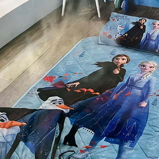 FROZEN 冰雪奇緣 幼兒園睡墊 3件組, 秋日之森 藍色