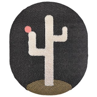 理享家 耐磨耐抓彩色貓抓板 黑底, 仙人掌花, 43.5 x 35cm, 1個