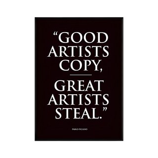 偉大的藝術家偷竊II 相框, 59.4 x 42cm, 金色