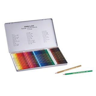 SIMBALION 雄獅 水彩色鉛筆鐵盒, 36色, 1盒