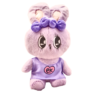 Esther Bunny 艾絲樂小兔 小兔絨毛坐姿玩偶, 15cm, 紫色, 1個