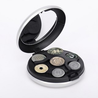 Afecto 日本旅行圓形戶外零錢包, 銀色, 1層, 1個