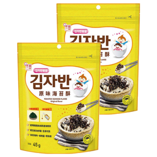 韓味不二 海苔酥 原味, 45g, 韓國餐桌必備, 富含礦物質, 2包