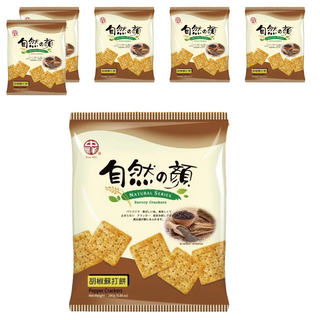 中祥 自然の顏胡椒蘇打餅, 280g, 6袋