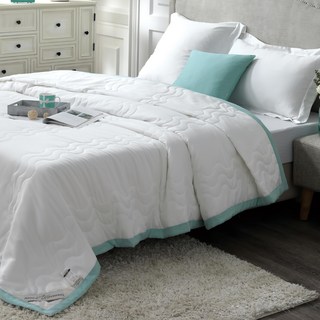 A-nice 雅妮詩 夏日涼被 夏被芯/四季被胎 經典雙色包邊款, 湖水綠, 1件