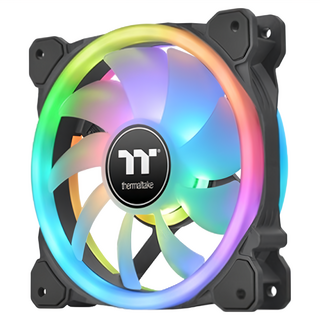 thermaltake 曜越 SWAFAN 14 RGB 正反轉水冷排風扇 3個, 扇葉可自由更換, RGB燈效不受影響, 扇葉可用清水沖洗, CL-F138-PL14SW-A, 黑色, 1組