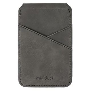 Miniduct 皮革 MagSafe 手機卡夾, 復古灰, 1個