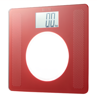 TANITA 塔尼達 HD-381 大螢幕超薄電子體重計，強化玻璃秤面，簡約時尚, 紅色, 1個