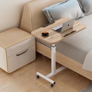FANCY LIFE 移動式升降邊桌 T02單檯面, 古橡木色