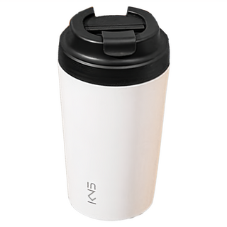 KNS 康纳斯 骨瓷內膽 咖啡隨行杯, 車載隨行 380ml, 白色, 1個