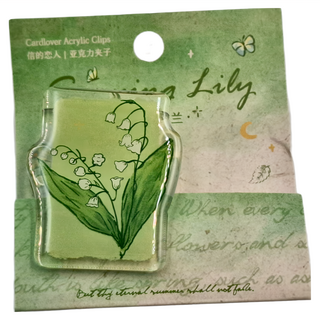 CARD LOVER 信的戀人 德德小品集 壓克力夾子 搖曳鈴蘭 3個, 不適用, 3入, 1組