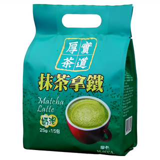 MOCCA 摩卡 厚實茶道 抹茶拿鐵, 25g, 15包, 1袋