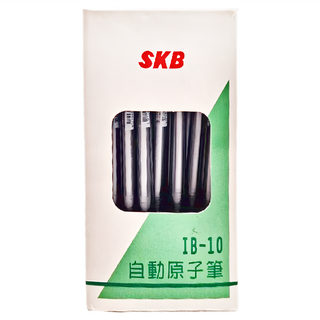 SKB文明 IB-100 自動原子筆 0.5mm, 黑色, 1盒