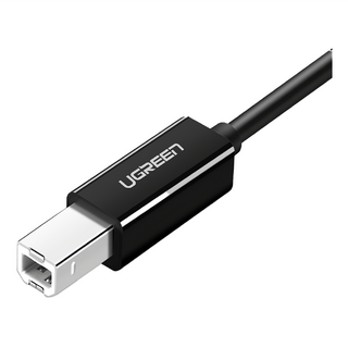 UGREEN 綠聯 Type-C 2.0對USB-B印表機多功能傳輸線 US241 黑色, 1條, 1m