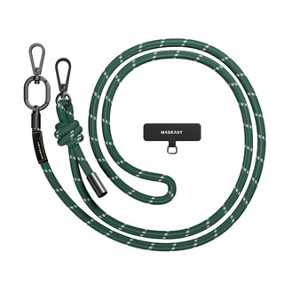MAGEASY Strap 掛繩掛繩片組 iOS Android 手機殼相容 8.3mm, 蹤跡綠, 1組