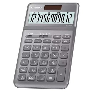 CASIO 卡西歐 12位數計算機, 灰色, 1個