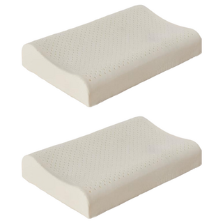 Annette 泰國工學乳膠枕 1kg, 乳膠 米白色, 60 x 40cm, 2個