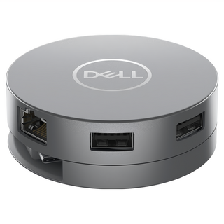 DELL Technologies 戴爾多連接埠轉接頭 6合1 USB-C DA305，視訊、網路、資料連線及90瓦電力, 1個