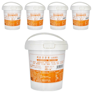 GT 谷統食品 傳統麥芽膏（金黃顏色）, 濃郁的麥芽香，點心的好幫手, 1.2kg, 5罐