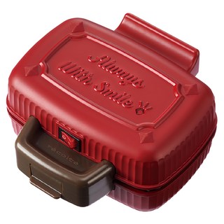 recolte 麗克特 Mini 迷你格子三明治機 16 x 16 x 9cm 紅色, RPS-3