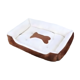 大型寵物窩 狗骨頭床墊, 咖啡色, L, 1個