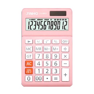JINHO 京禾 JH-6601 12位元計算機, 粉色, 1個