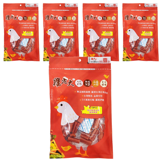 雞老大 短切臘香包腸雞肉咀嚼棒 犬用 天然手作 低脂無鹽 適口性佳, 臘香包腸雞肉, 120g, 5包
