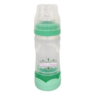 No.1 smart 第一寶寶 第三代免洗奶瓶，配有刻度奶瓶蓋，專利天然母感奶嘴，可調式優雅歐風奶瓶身，附贈拋棄式安心無毒奶瓶內袋, 綠色, 1個