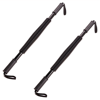 臂力器20kg 黑色 50.5cm 彈簧握力棒 胸肌鍛鍊器, 2個