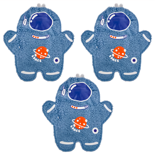 理享家 卡通造型熱水熱敷暖手袋 植絨造型 藍色宇航員, 3個